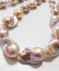 X0075 15mm baroque freshwater pearl necklace 17inch 