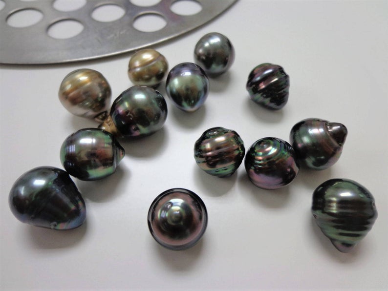 11-12mm Dark Circle Baroque Loose Tahitian Pearls – Continental Pearl ...