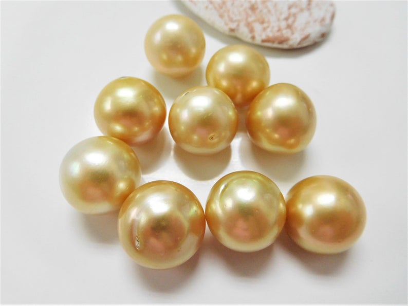 Metallic Gold Pearls 10mm 1kg Pearlicious