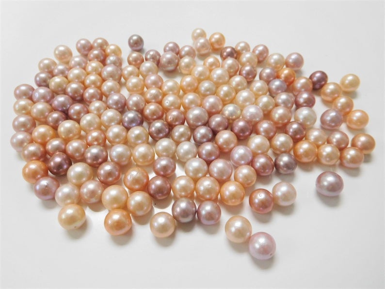 Mixed Color Large 12mm Round Freshwater Pearl Strands – Beads of Paradise