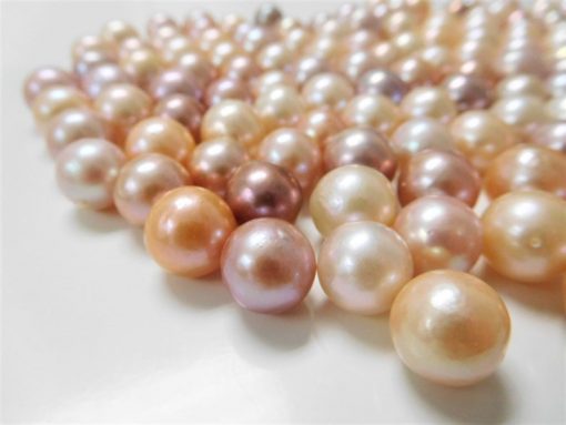 White Stunning Large Round Fresh Water Cultured Pearls 11-12mm (15
