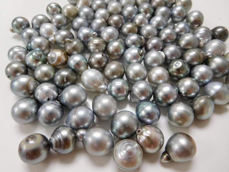 13mm Silver Circle-Baroque Tahitian Loose Pearls – Continental Pearl ...