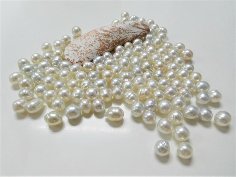8-9mm White Circle/Baroque Loose South Sea Pearls