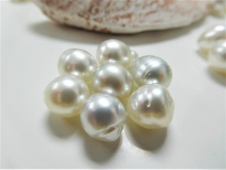 11-15mm Golden Round/Near-Round South Sea Loose Pearls