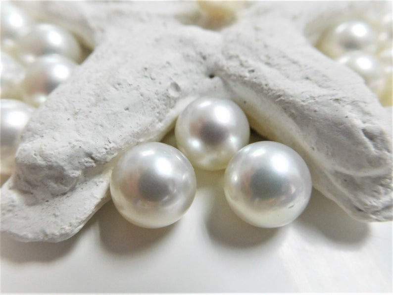 9-10mm White Round Loose South Sea Pearls