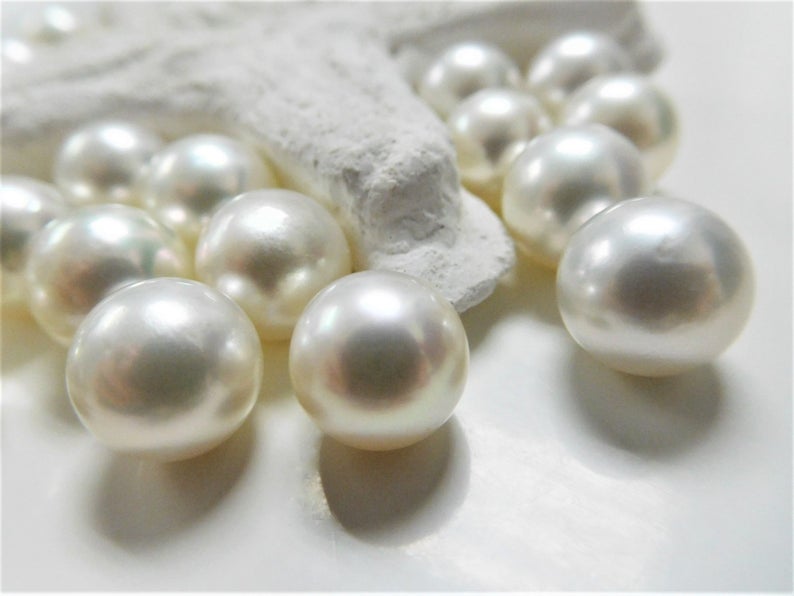 9-10mm White Round Loose South Sea Pearls – Continental Pearl Loose ...