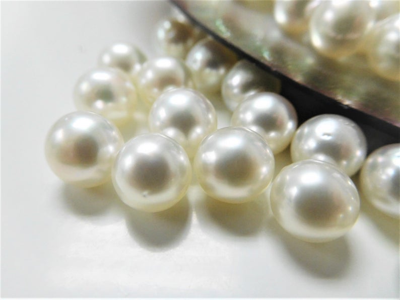 7-8mm White Round/Near-Round South Sea Pearls – Continental Pearl Loose ...